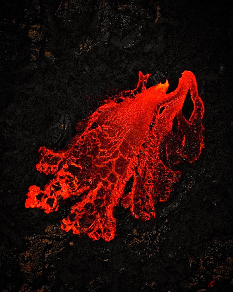 Riu de magma volcà Kilauea, Hawaii