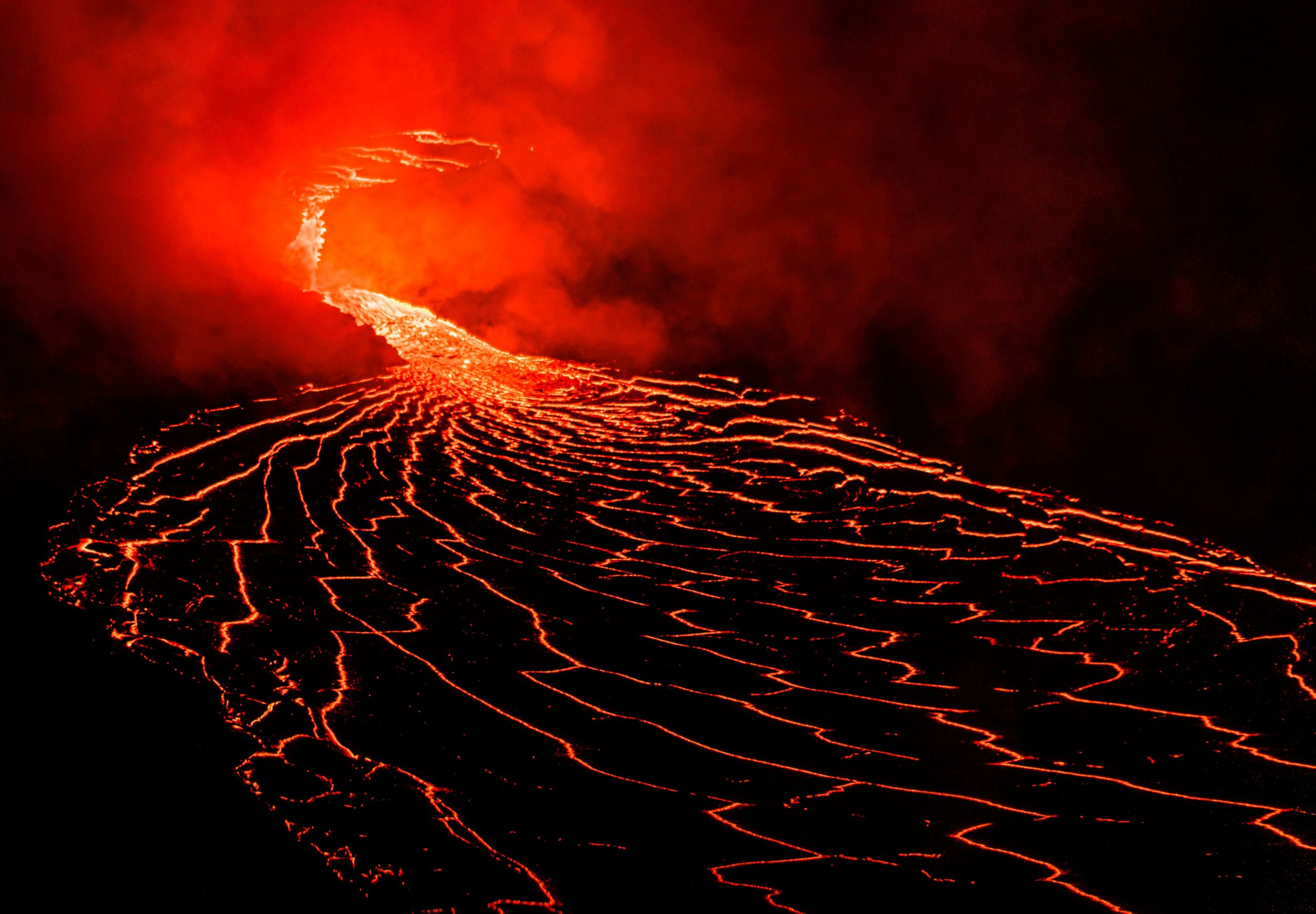 Riu de lava a Islàndia