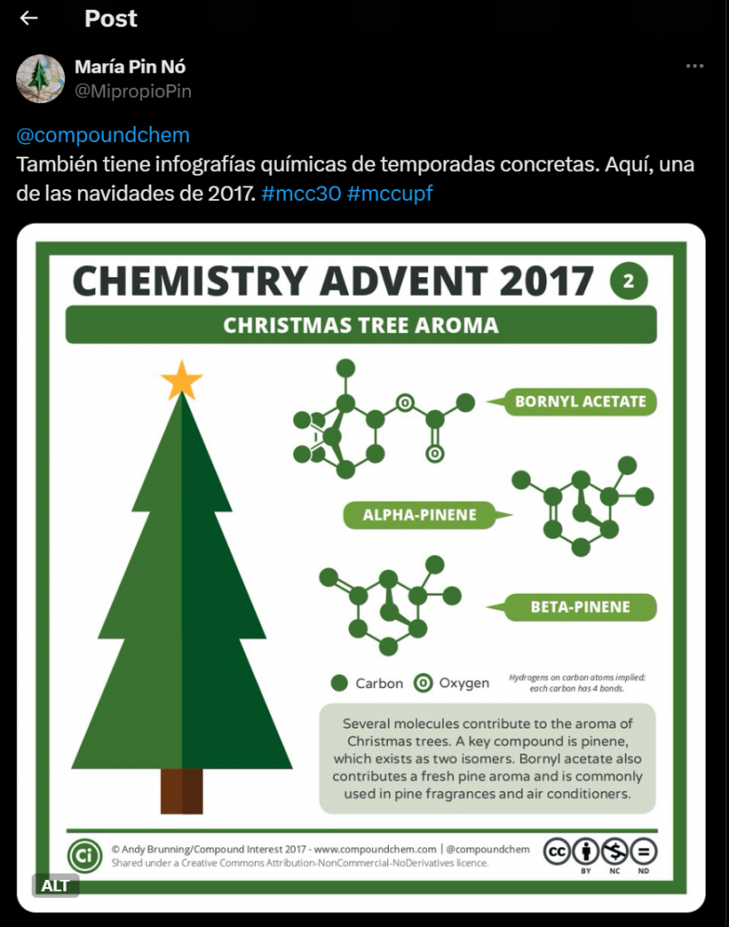 Post Navideño de la química del aroma del pino